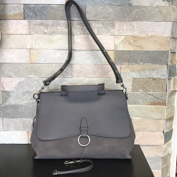 Rebecca Minkoff Medium Keith Suede & Leather Satchel - Picture 7 of 13